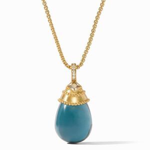 Brand New. $175 Julie Vos  Pendant Necklace blue